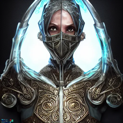 Prompt: a portrait of invisible magician in glass armor releasing spell, full height, moving forward, concept art, trending on artstation, highly detailed, intricate, sharp focus, digital art, 8 k