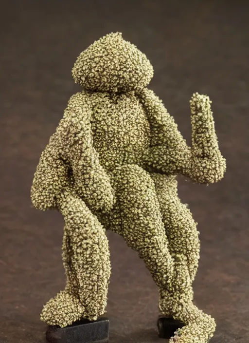 Image similar to a figure made of beans