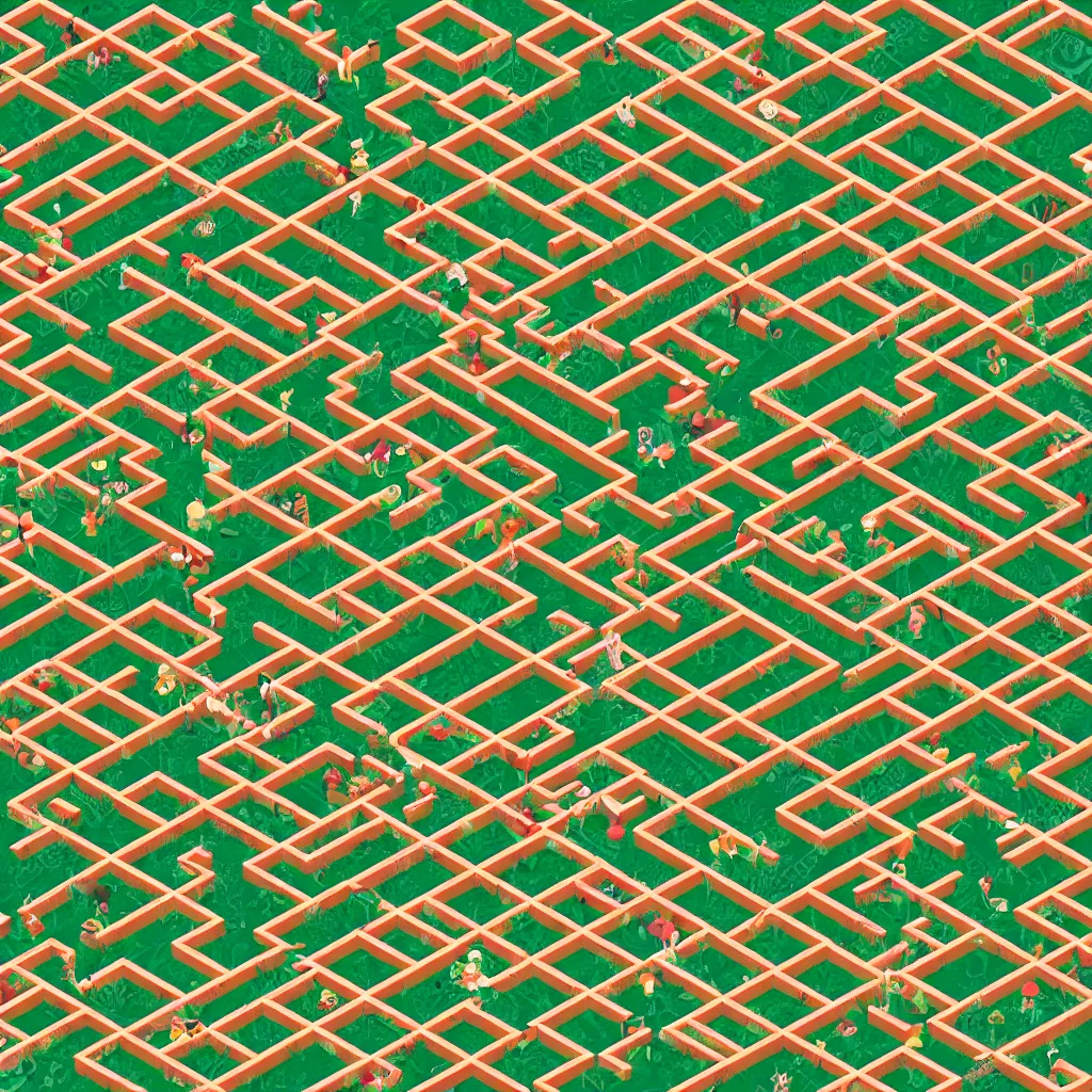 Image similar to wimmelbilder maze made of 90' children's town rug, isometric, very sharp, high contrast