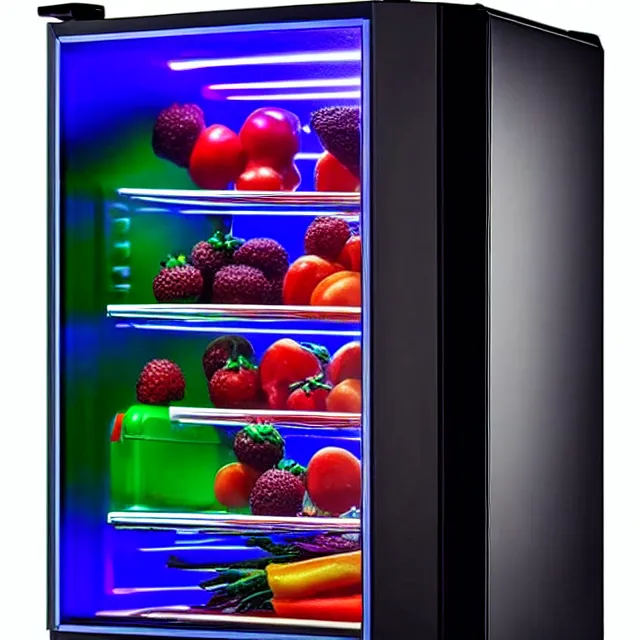 rgb gaming fridge, highly detailed, 8 k, hdr, smooth,, Stable Diffusion