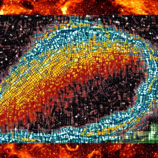 Prompt: highly detailed mosaic of the heat death of the universe, cinematic