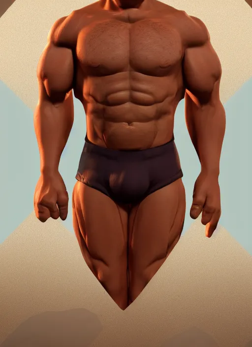 Image similar to 3 2 - year - old muscle man, short stubble, wearing short sleeve shirt and speedo, bara, character design, octane render, 8 k, portrait