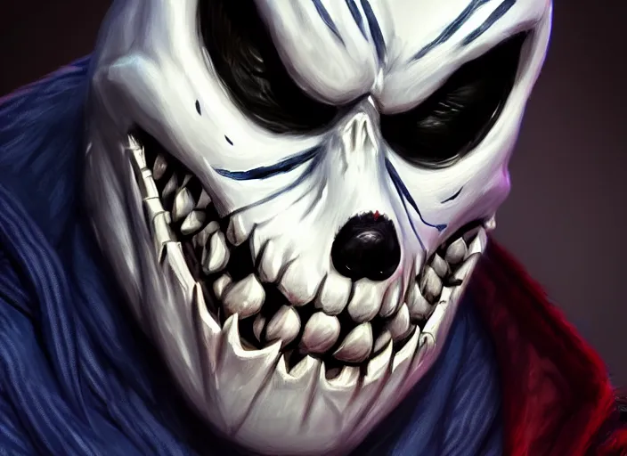 Prompt: highly detailed portrait of payday 2 member wolf in the nightmare before christmas movie style characters, profile picture, highly detailed, digital painting, artstation, concept art, smooth, sharp focus, illustration, art by artgerm, bob eggleton, trending on artstation, 8 k