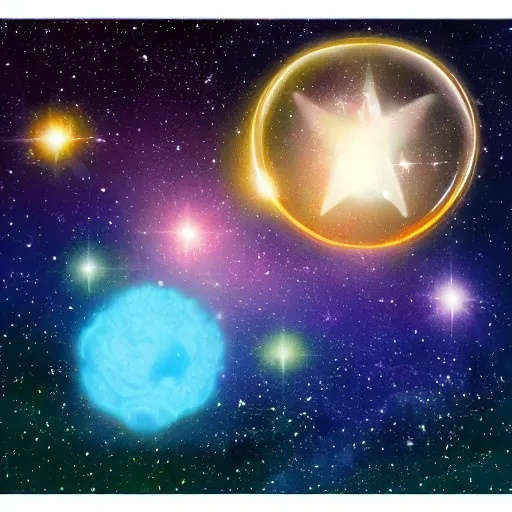 Prompt: Seeking Star Bubbles Cosmic Love