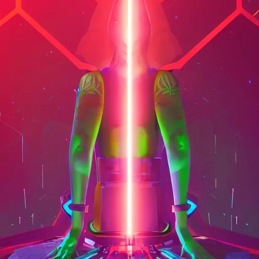 Image similar to gamora (Guardians of the Galaxy) by beeple, Pi-Slices and Kidmograph, beautiful digital illustration