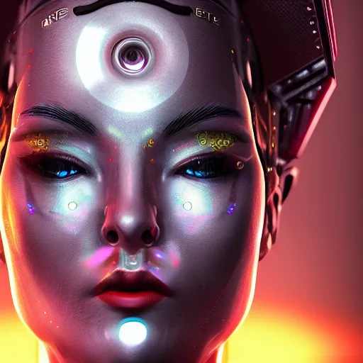 Image similar to revolt of the artificial intelligences, high detail, realistic, symmetrical face, art by unreal engine 5 art