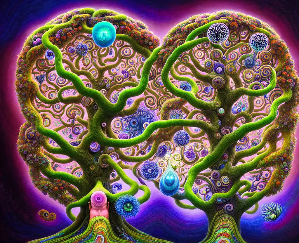 trippy tree background