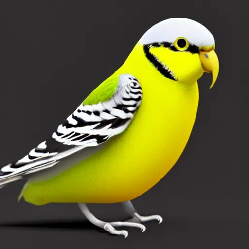 Prompt: an oil painting of a yellow budgie with black spots, full hd, ue5, ue4, unreal engine 5, artstation