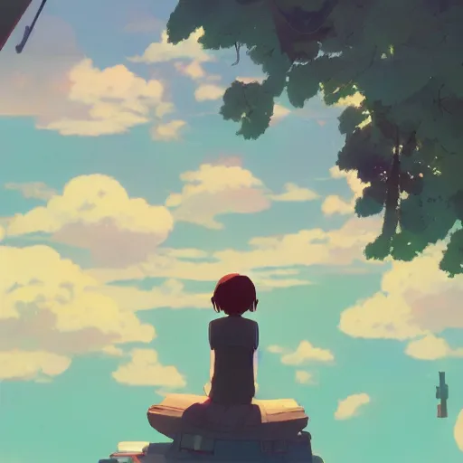 Prompt: dreaming is the poetry of life, and we must be forgiven if we indulge in it a little, cory loftis, james gilleard, atey ghailan, makoto shinkai, goro fujita, studio ghibli, rim light, exquisite lighting, clear focus, very coherent, plain background