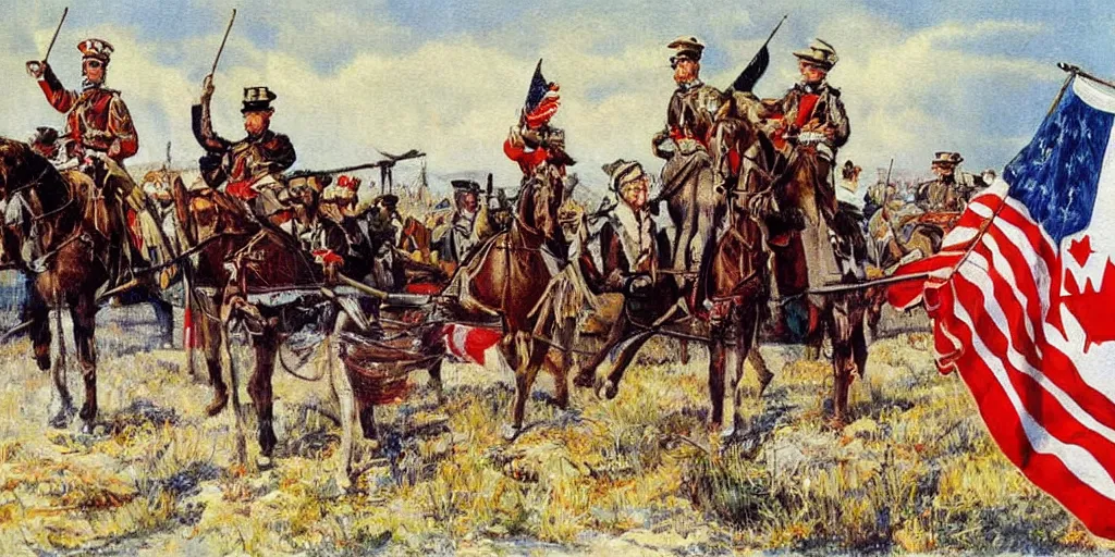 Image similar to the american was of canadian annexation 1 8 9 3 painting