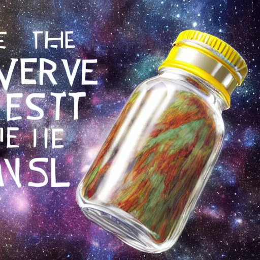 Image similar to the universe contained in a jar