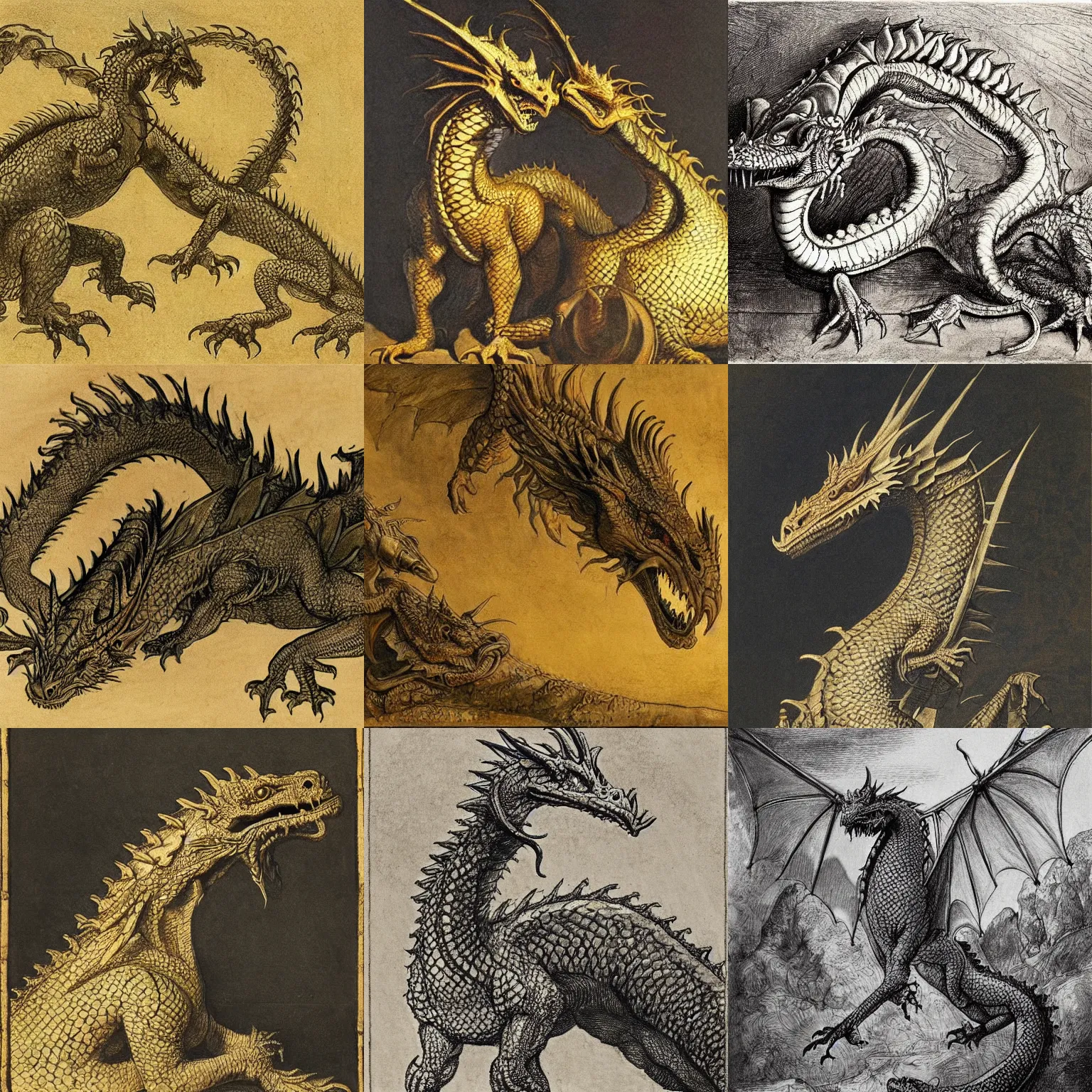 Prompt: a european dragon is guarding an ((old)) eastern european (((well))), detailed, photorealistic, hyperdetailed, drawing by Rembrandt and Da Vinci, and Tolkien