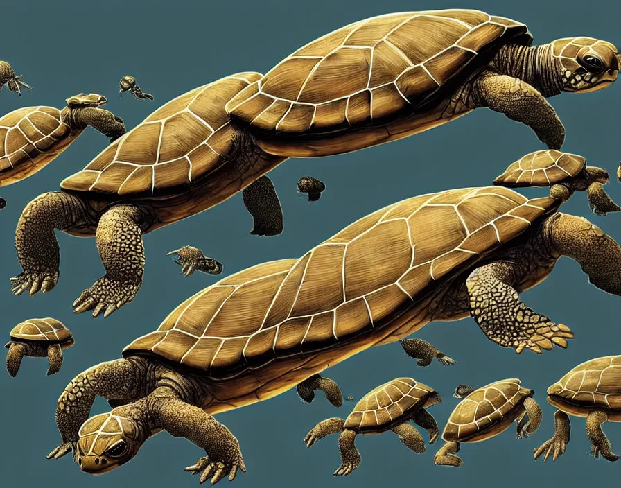 Prompt: turtle centipede, concept art, artstation, extremely detailed!!!