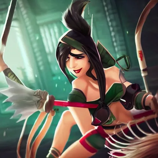 Image similar to Akali from league of legends, directed by wes anderson