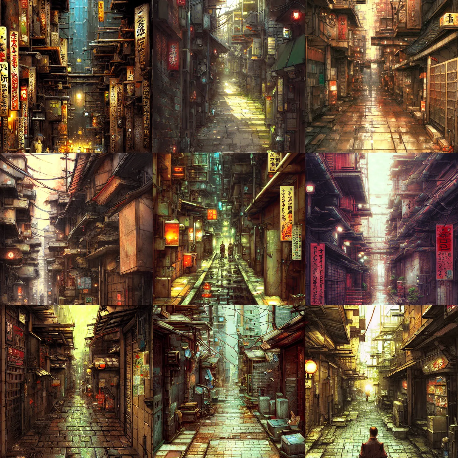 Prompt: tokyo alleyway by marc simonetti, beautiful