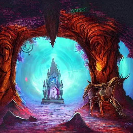 Prompt: Magic Gateway to Utopia Fantasy Art by John Stephans