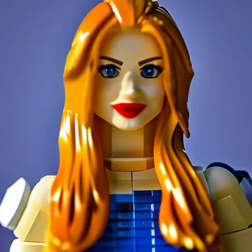 Image similar to amouranth as a lego figure, 4k, high detail, high-resolution photograph, professional photography, ultra-detail, lego