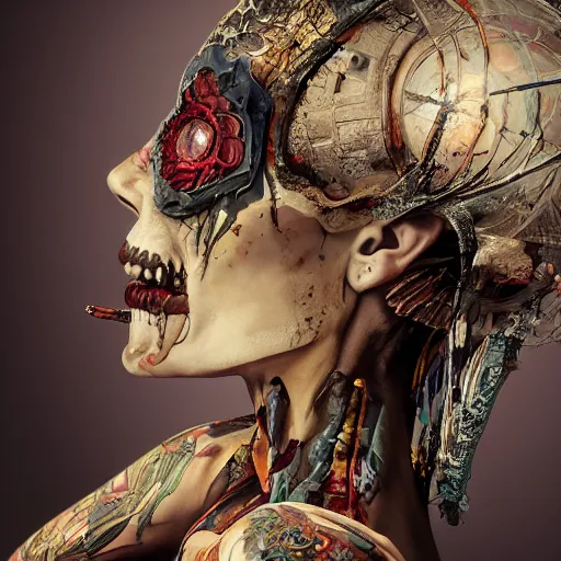 Image similar to full body pose, hyperrealistic mixed media painting of beautiful skull woman, dim volumetric lighting, 8 k, octane beautifully detailed render, extremely hyper detailed, intricate, epic composition, cinematic lighting, masterpiece, trending on artstation, very very detailed, masterpiece, stunning, hdr, smooth, sharp focus, high resolution, award, winning photo, dslr, 5 0 mm