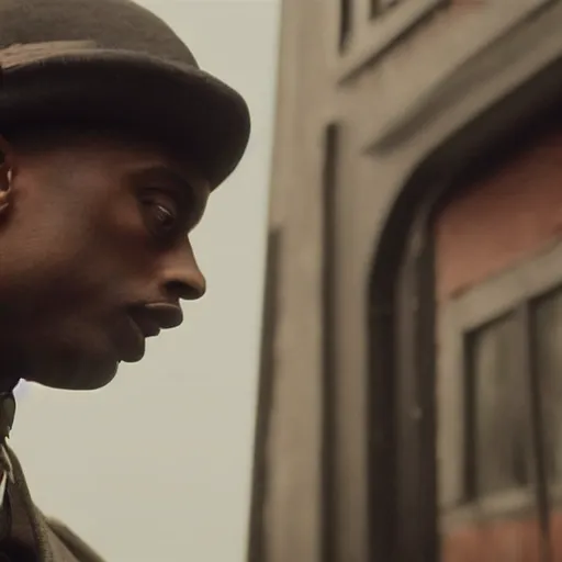 Image similar to playboi carti in peaky blinders 4 k the detailed super realistic