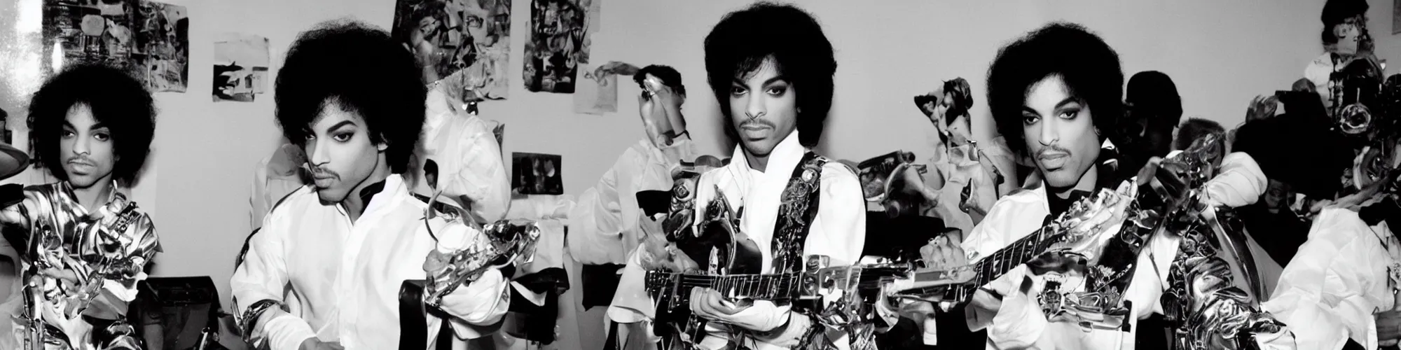 Prompt: prince exploring music