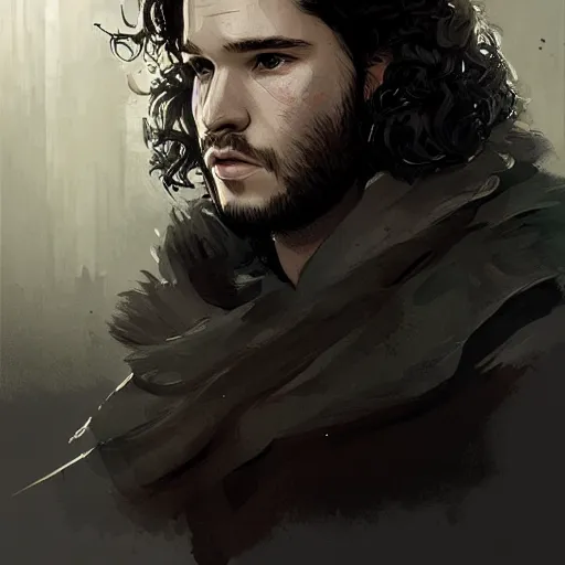 Image similar to portrait of jon snow with monkey pox by greg rutkowski, young, attractive, highly detailed portrait, scifi, digital painting, artstation, concept art, smooth, sharp foccus ilustration, artstation hq ”