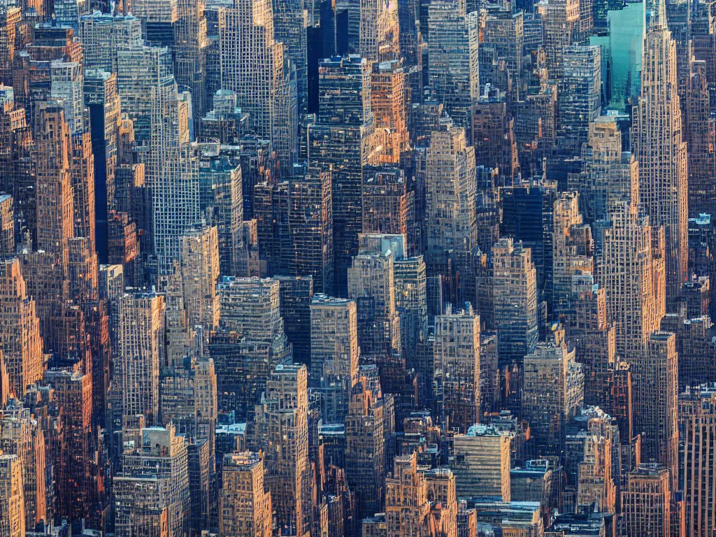 Prompt: 4K HD, high detail photograph, shot with Sigma f/ 4.2 , 250 mm sharp lens, shallow depth of field, subject= New York cityscape, consistent, high detailed light refraction, high level texture render