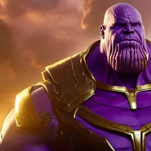Image similar to thanos who looks like putin, Cinematic, Portrait, Ultra-HD, Beautiful Lighting, insanely detailed and intricate, hypermaximalist, elegant, ornate, hyper realistic, super detailed