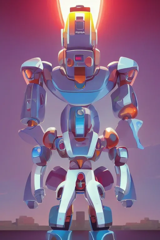 Image similar to metabots medabots medarotto medarot robot minimalist comics, behance hd by jesper ejsing, by rhads, makoto shinkai and lois van baarle, ilya kuvshinov, rossdraws global illumination ray tracing hdr radiating a glowing aura