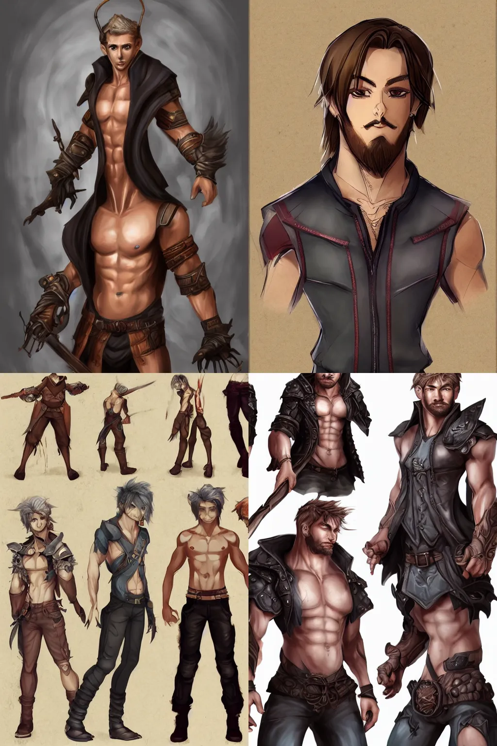 Prompt: male character art by de delirio ad veritatem