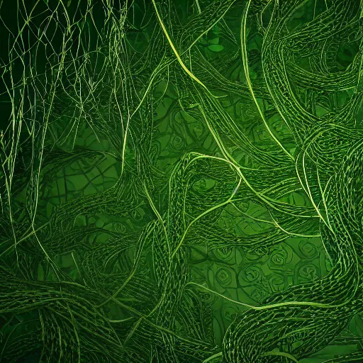 Image similar to tangled vines wallpaper repeating pattern ultra realistic, intricate, epic lighting, futuristic, 8 k resolution