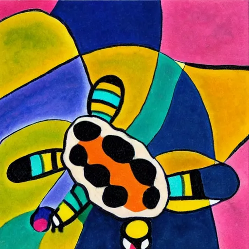 Image similar to bee in the style of kandinsky