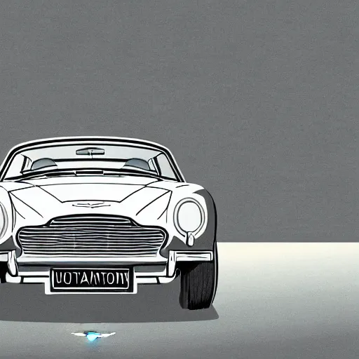 Image similar to illustration of a vintage aston martin