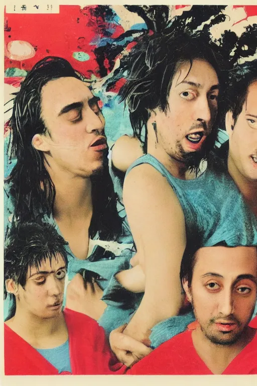 Image similar to harmony korine japanese vhs cover art, detailed facial expressions