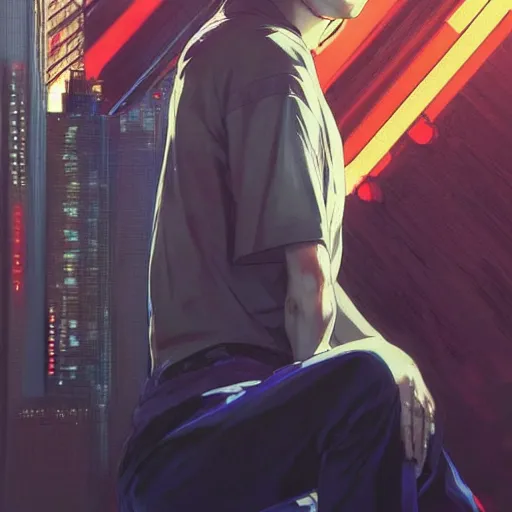 Image similar to timothee chalamet, realistic shaded perfect face, fine details. anime. realistic shaded lighting poster by ilya kuvshinov katsuhiro otomo ghost - in - the - shell, magali villeneuve, artgerm, jeremy lipkin and michael garmash and rob rey