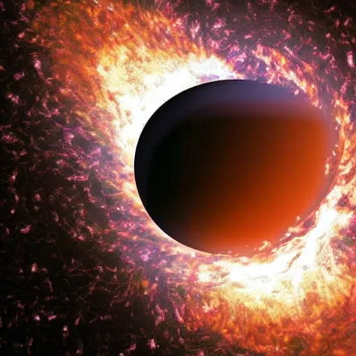 Prompt: a black hole devouring the sun