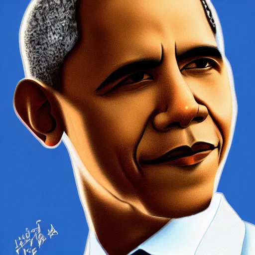 Prompt: portrait of Barack Obama, illustrated by Hayao Miyazaki, high quality, digital art