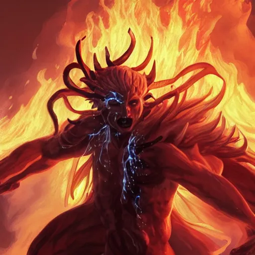 Prompt: male japanese fire elemental, ghostly form, transparent, embodiment of fire, comic book thick outline, gta art, demon summoning magic d & d, highly detailed, digital painting, artstation, concept art, sharp focus, illustration, cinematic lighting, art by artgerm and greg rutkowski and alphonse mucha