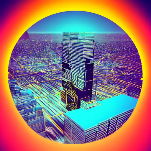 Image similar to a city inside of the human eye,highly detailed, trending on artstation, Beeple style,digital art but as photography