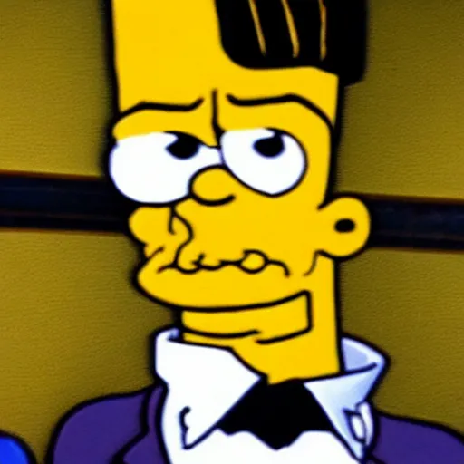 Image similar to a still photo of the real bart simpson