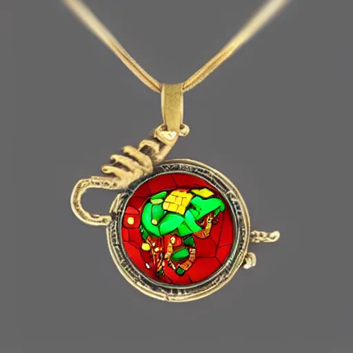 Prompt: chinese necklace metroid