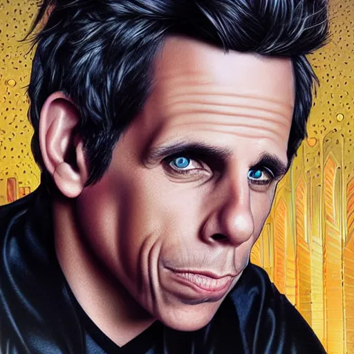 Prompt: ben stiller portrait, Pixar style, by Tristan Eaton Stanley Artgerm and Tom Bagshaw.