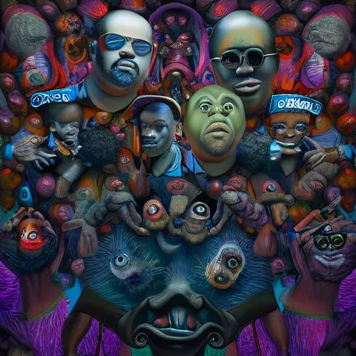 Prompt: Gnarls Barkley Album Cover, realistic, hyperrealistic, highly detailed, very detailed, ultra detailed, HD quality, 4k resolution, 8k resolution, trending on Artstation