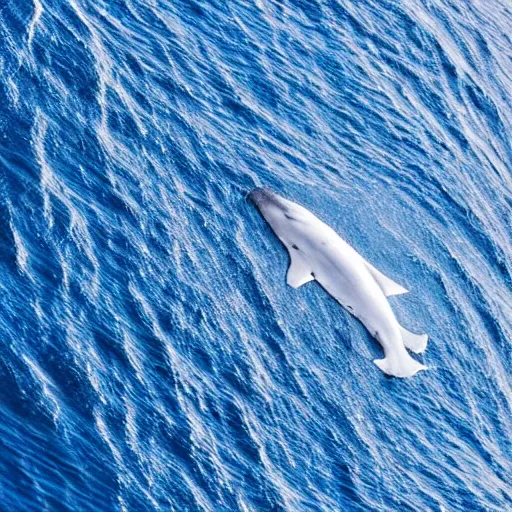 Prompt: a photo of a blue whale coming up for air photography