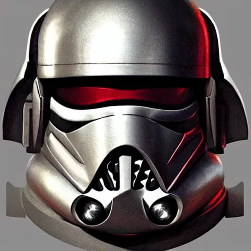 Image similar to concept art of clone's helmet from star wars, highly detailed