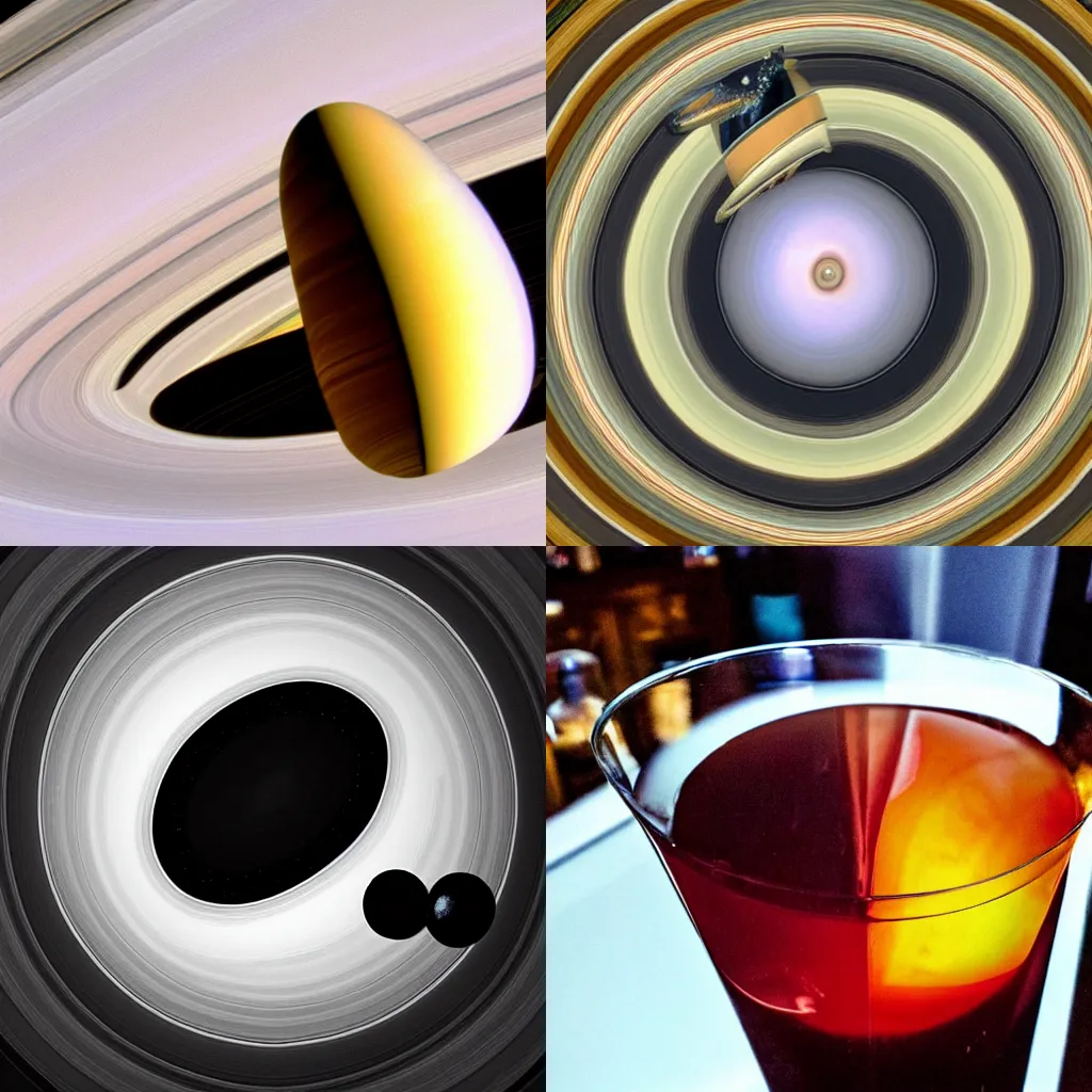 Prompt: Saturn inside a cocktail