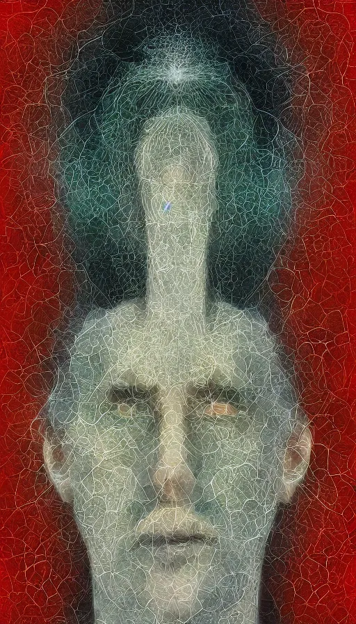 Prompt: portrait of a digital shaman, by peter holme iii