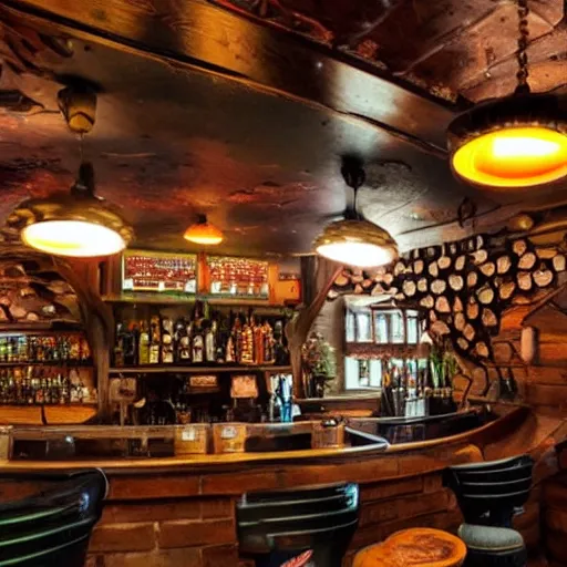 Image similar to Mushroom themed pub