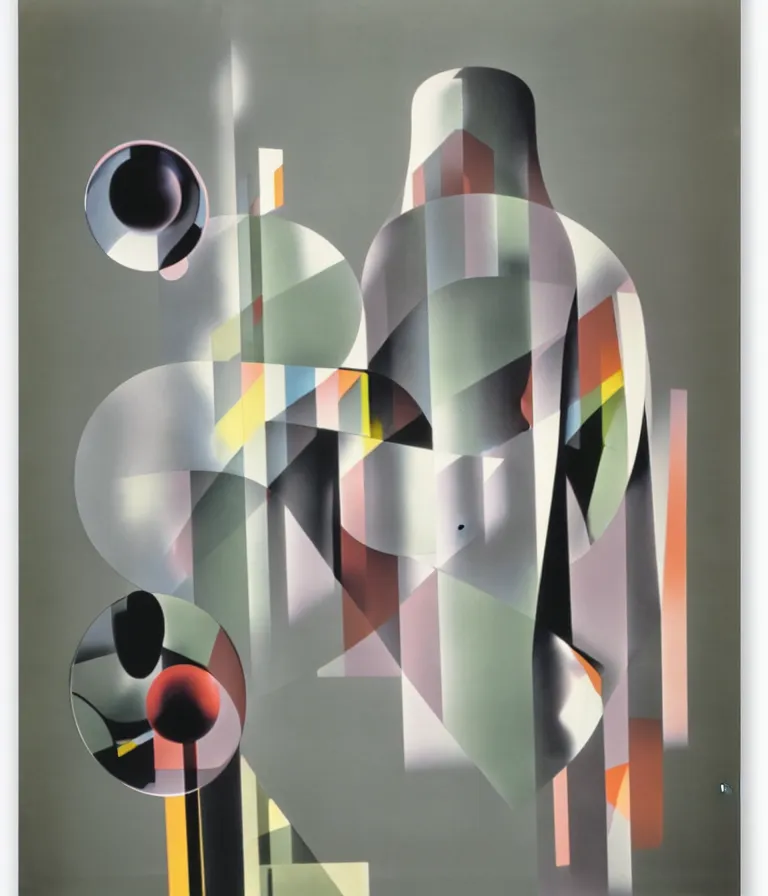 Image similar to statue by laszlo moholy nagy refraction crystal muted colors