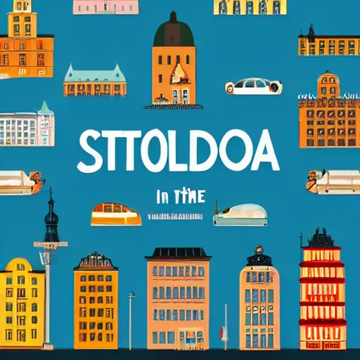 Prompt: Stockholm in the style of Wes Anderson