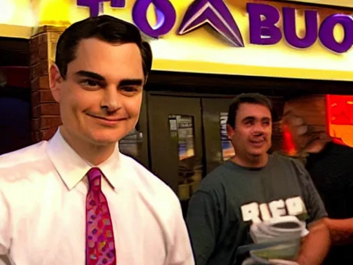 Image similar to Ben Shapiro at Taco Bell